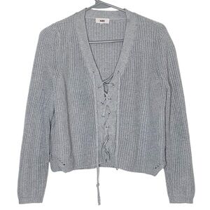 NUDE grey sweater with front lacing. Size S